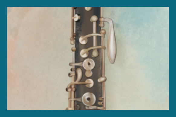 Carousel Oboe and Daisies Illustration